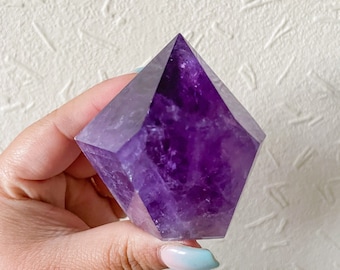 Ametrine point ｜high grade ametrine crystal tower｜ametrine with rainbow reflection