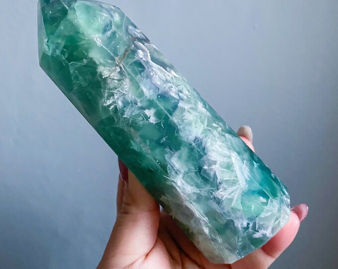 fluorite crystal tower healing crystal home decoration