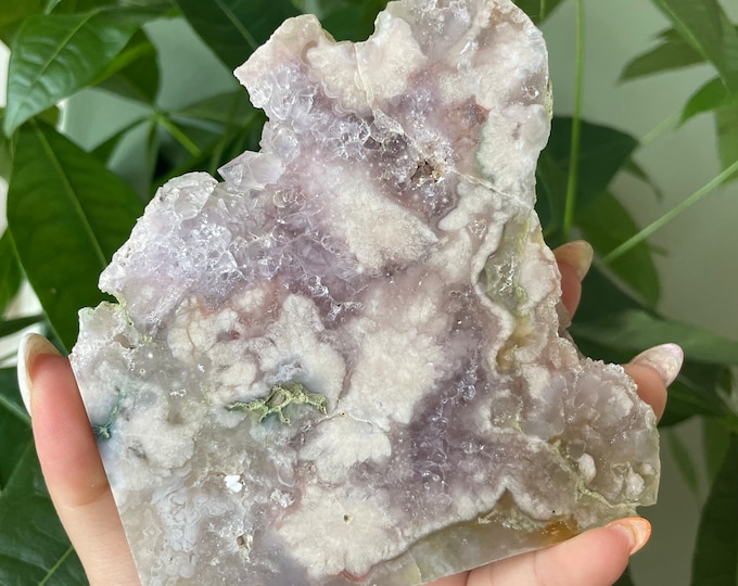 Amethyst flower agate |cherry blossom agate home decoration | flower agate specimen | healing crystal | birthday gift|anniversary gift