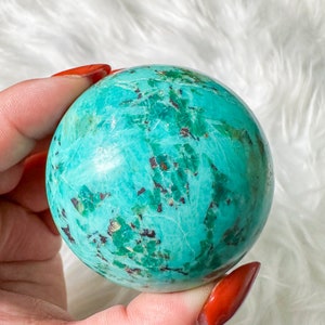 Esfera de cristal de crisocola rara