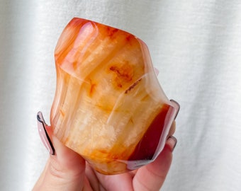 Carnelian crystal flame | Carnelian stone home decoration | carnelian stone healing crystal | birthstone gifts| wedding anniversary gift