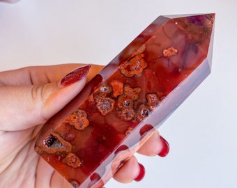 Carnelian crystal tower | Carnelian stone home decoration | carnelian stone healing crystal | birthstone gifts| wedding anniversary gift