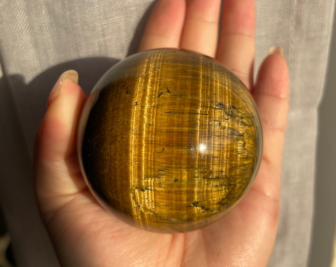Tigers eye sphere | Rare found IRON tigers eye sphere home decoration |high quality crystal | birthstone gifts| wedding anniversary gift