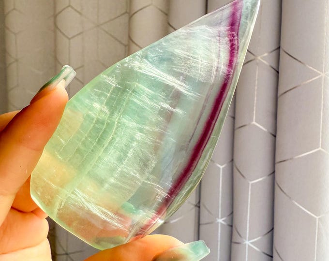 Green fluorite flame point healing crystal home decoration meditation | gift for her |gift for him |crystal gift