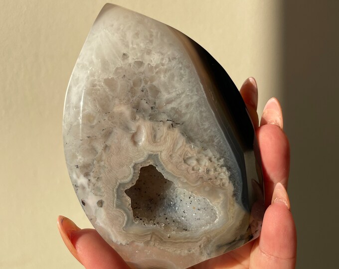 Druzy agate Freeform natural crystal ornament home decoration