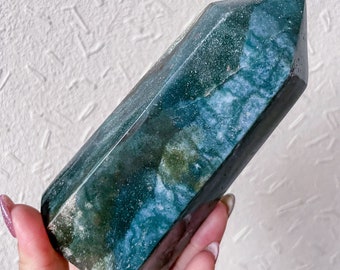 Druzy Ocean Jasper crystal tower healing crystal home decor