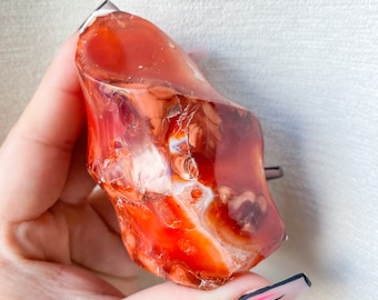 Carnelian crystal flame | Carnelian home decoration | carnelian stone healing crystal | birthstone gifts| wedding anniversary gift