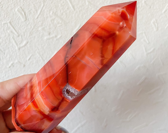 Carnelian crystal tower | Carnelian tower home decoration | carnelian stone  healing crystal | birthstone gifts| wedding anniversary gift