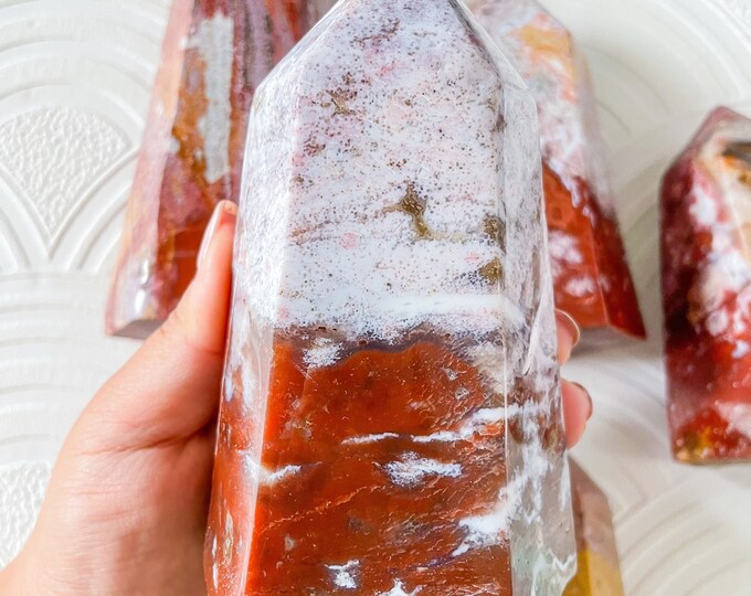 Dream Ocean Jasper crystal tower healing crystal home decor