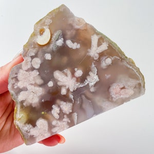 Rare flower agate crystal |cherry blossom agate home decoration | flower agate specimen | healing crystal | birthday gift|anniversary gift