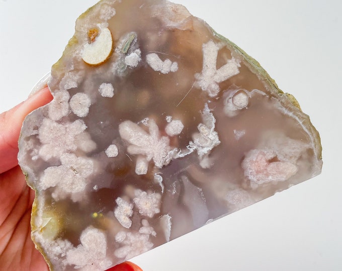 Rare flower agate crystal |cherry blossom agate home decoration | flower agate specimen | healing crystal | birthday gift|anniversary gift