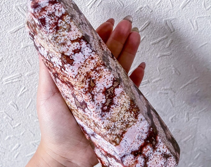 Ocean Jasper crystal tower healing crystal home decor