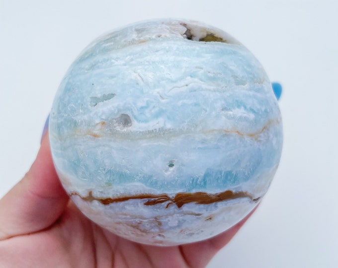 Caribbean calcite high quality crystal sphere healing crystal home decor
