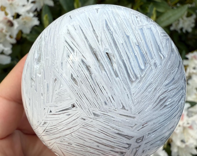 Snow agate crystal sphere| druzy white agate | snow mountain white agate crystal gift | crystal  home decoration |birthday gift