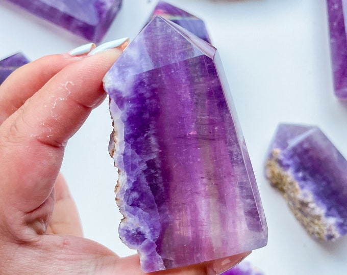 Fluorite tower slab| high quality fluorite crystal | purple fluorite freeform