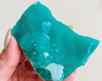 Blue aragonite with azurite and calcite rare crystal specimen