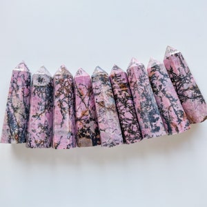 Rhodonite tower point healing crystal home decoration
