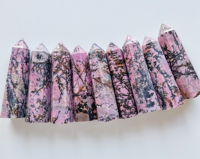 Rhodonite tower point healing crystal home decoration