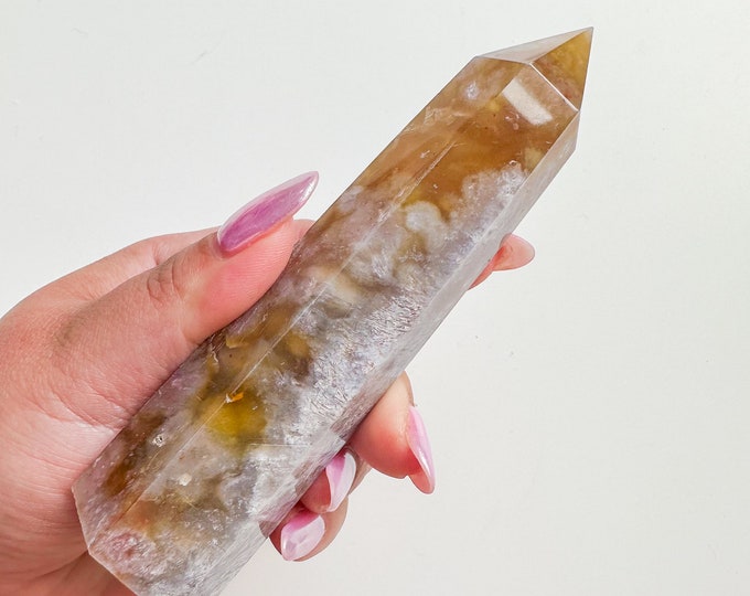 flower agate (PP) Crystal tower | flower agate crystal tower healing crystal home decor |crystal gift |unique home decor|