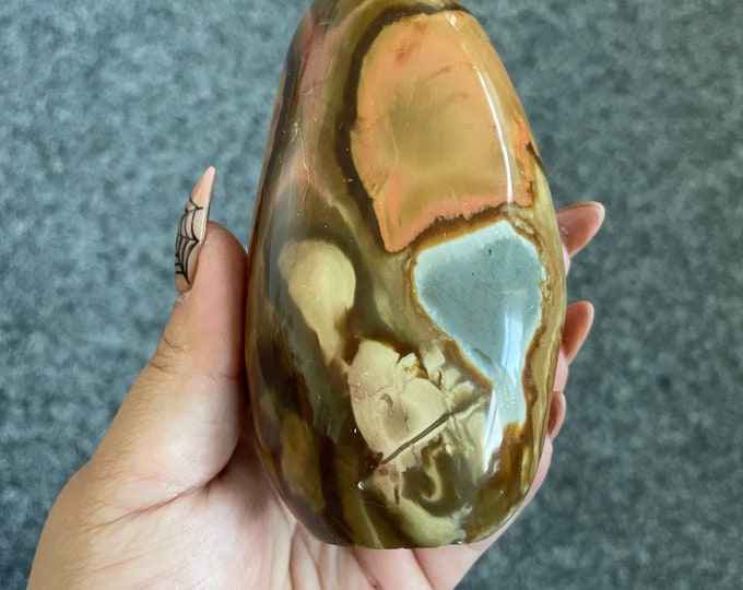 Polychrome jasper freeform healing crystal home decor