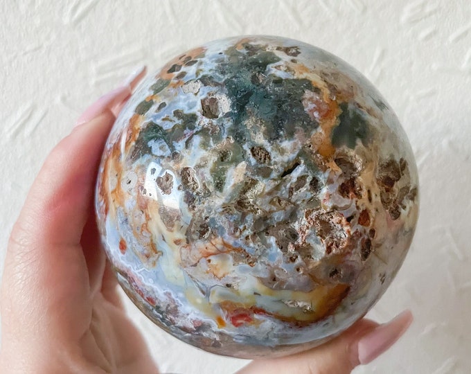 Ocean Jasper crystal sphere healing crystal home decor