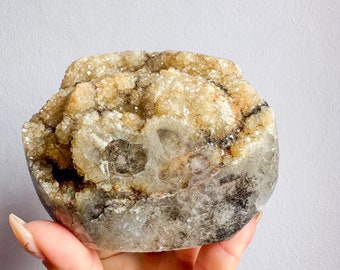 Druzy amethyst flower agate free form natural crystal ornament home decoration