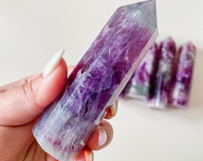 Fluorite crystal tower