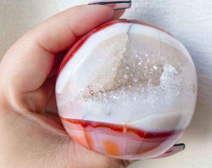 Carnelian crystal igloo | Carnelian home decoration | carnelian stone healing crystal | birthstone gifts| wedding anniversary gift