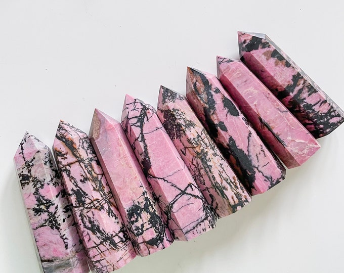 Rhodonite tower point healing crystal home decoration