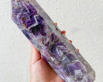 Amethyst large crystal tower ｜ amethyst quartz tower ｜Chevron amethyst tower