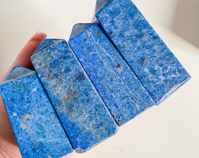 Azurite crystal tower medium crystal tower healing crystal healing journey home decoration