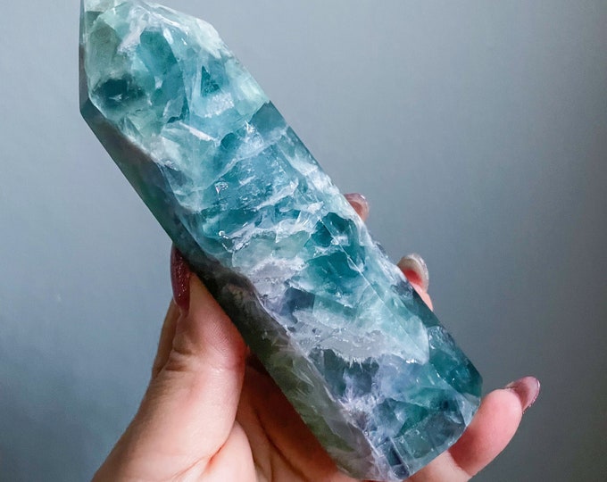 fluorite crystal tower healing crystal home decoration