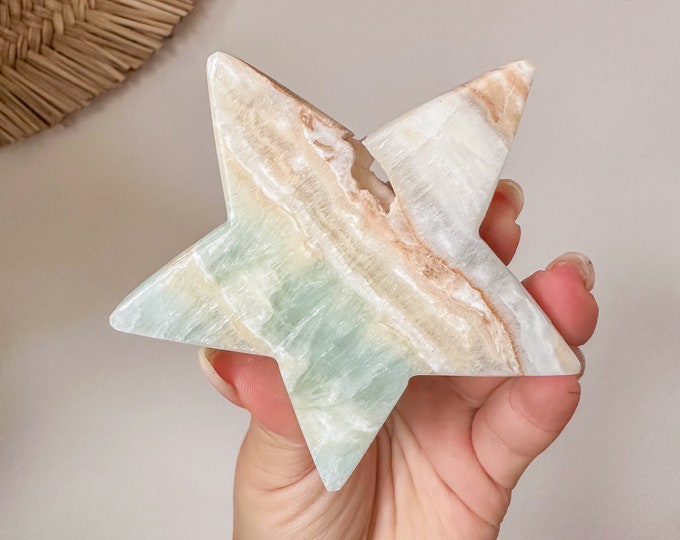 Caribbean Blue Calcite Crystal Star - Home Decoration | Healing Crystal Decor