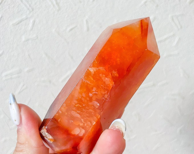 Carnelian crystal tower | Carnelian tower home decoration | carnelian stone  healing crystal | birthstone gifts| wedding anniversary gift