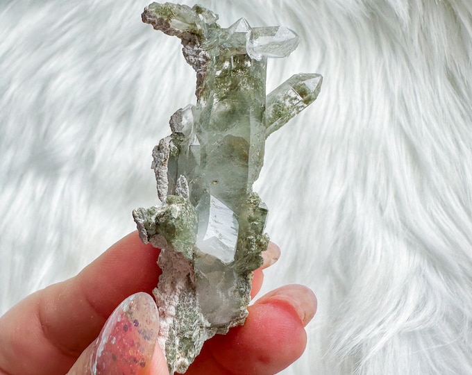 exceptional chlorite quartz mineral specimen | premium crystal | crystal healing home decoration | healing crystal | crystal decoration