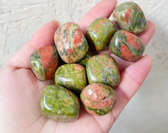 Unakite polished Tumblestone Healing Crystals