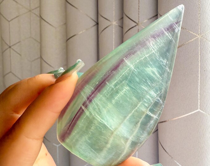 Green fluorite flame point healing crystal home decoration meditation | gift for her |gift for him |crystal gift