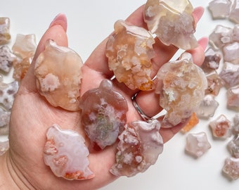 New !Flower agate leaf crystal carving | unique home decorating | autumn home decor