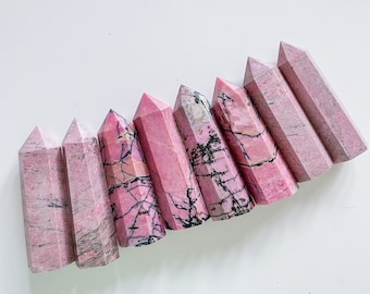Rhodonite tower point healing crystal home decoration