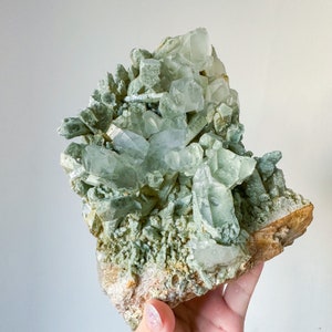 Phantom Chlorite quartz cluster | chlorite quartz crystal cluster mineral specimen