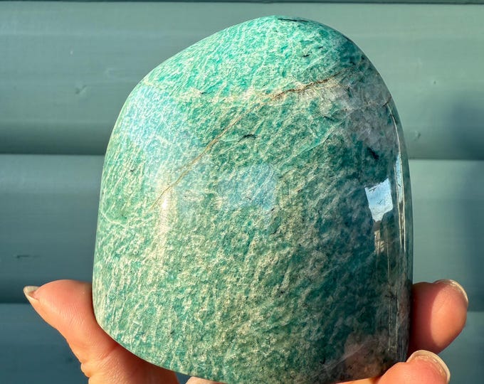 Shimmery Amazonite High quality crystal freeform healing crystal home decor