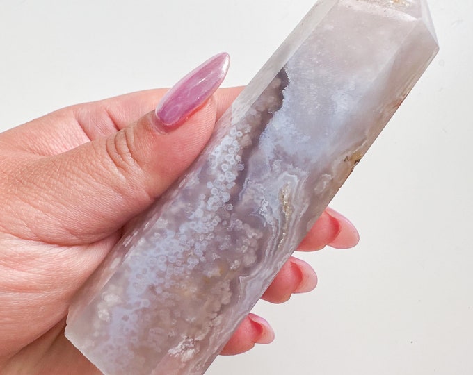 flower agate (PP) Crystal tower | flower agate crystal tower healing crystal home decor |crystal gift |unique home decor|