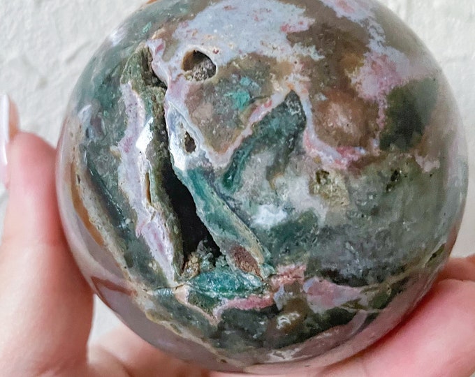 Ocean Jasper crystal sphere healing crystal home decor