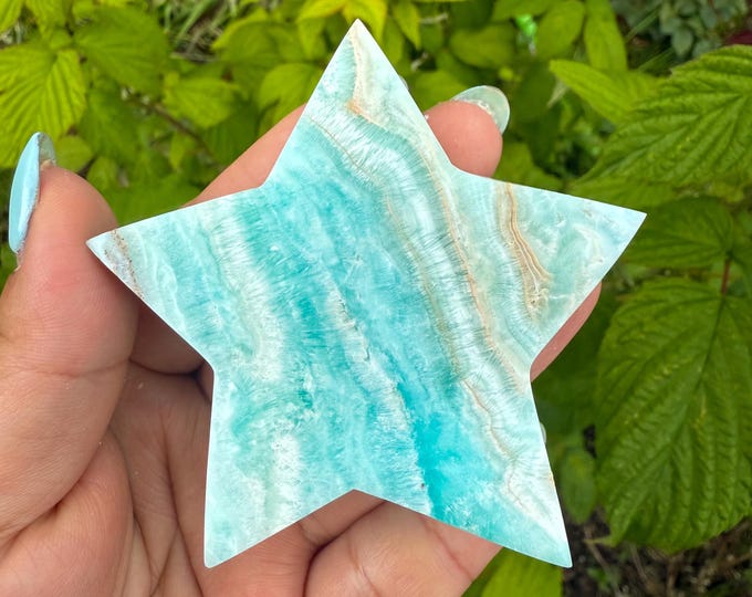 Blue aragonite Crystal Star - Home Decoration | Healing Crystal Decor