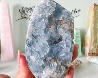 Celestite cluster, raw celestite, celestite geode, celestite crystal, natural celestite, crystal specimen
