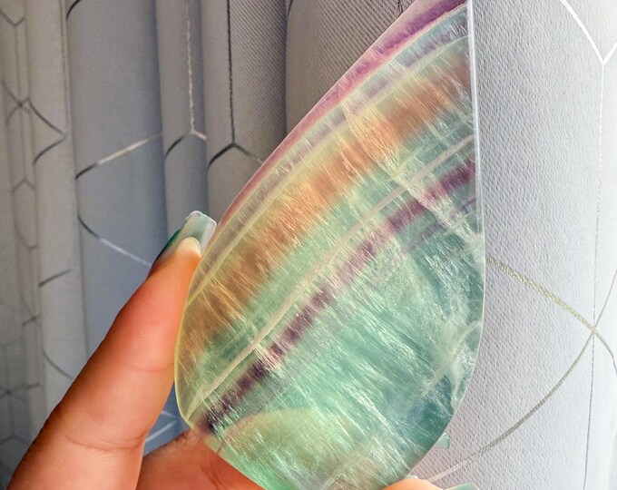 Green fluorite flame point healing crystal home decoration meditation | gift for her |gift for him |crystal gift