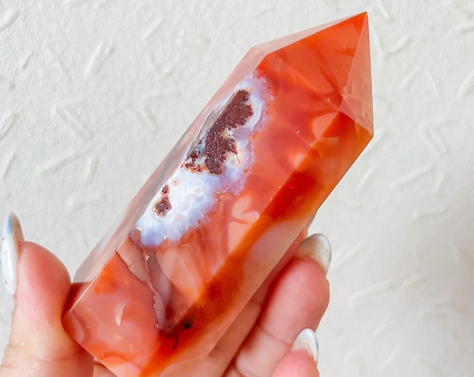 Carnelian crystal tower | Carnelian tower home decoration | carnelian stone  healing crystal | birthstone gifts| wedding anniversary gift