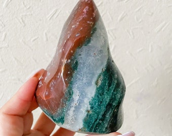 Druzy Ocean Jasper crystal flame healing crystal home decor