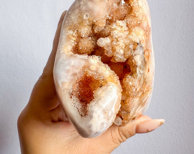 Druzy amethyst flower agate free form natural crystal ornament home decoration