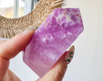 Fluorite crystal tower | Fuchsia fluorite |silk fluorite | pink fluorite | purple fluorite  crystal tower healing crystal home decoration